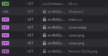 403 responses for any paths on the API gateway subdomain that’s not ‘/fireprox’